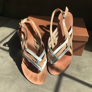 DVF Slingback Cork Sandals, Size 8.5